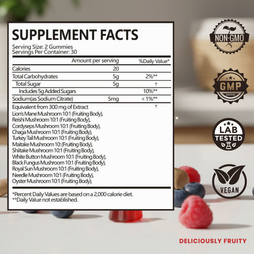 12 in 1 Daily Mushroom Gummies